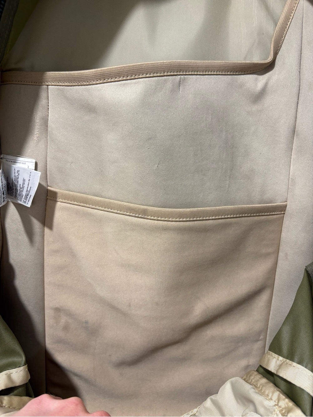 The North Face Big Shot Olive Green Men's Backpack with Tan Accents - Picture 9 of 11